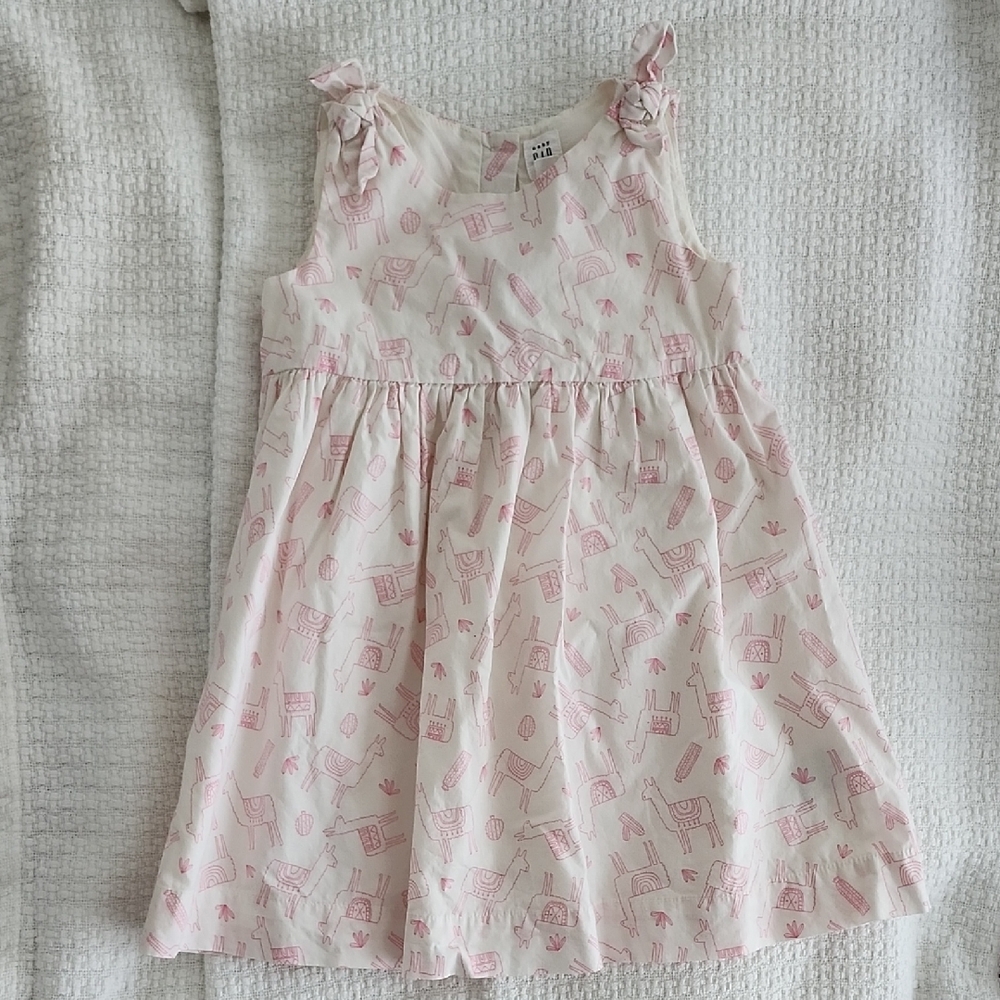 Baby GAP Pink Llama Print Dress